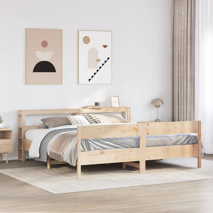 Cadre de lit sans matelas 180x200 cm bois massif de pin