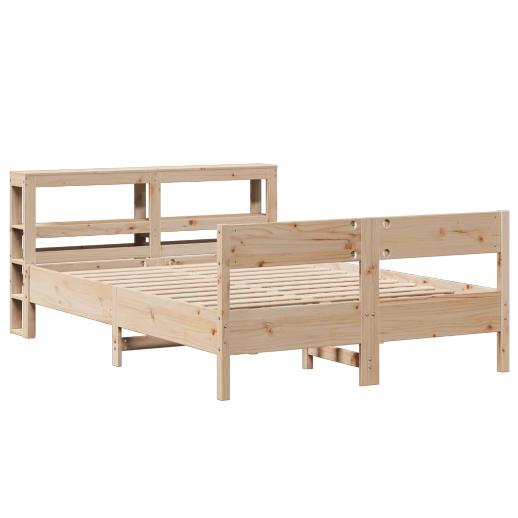 Cadre de lit sans matelas 160x200 cm bois massif de pin