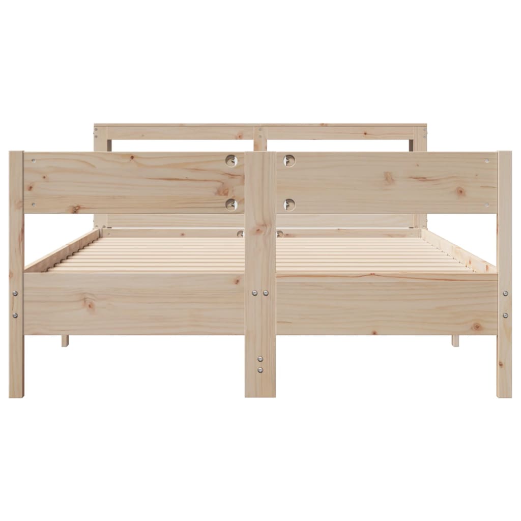 Cadre de lit sans matelas 160x200 cm bois massif de pin