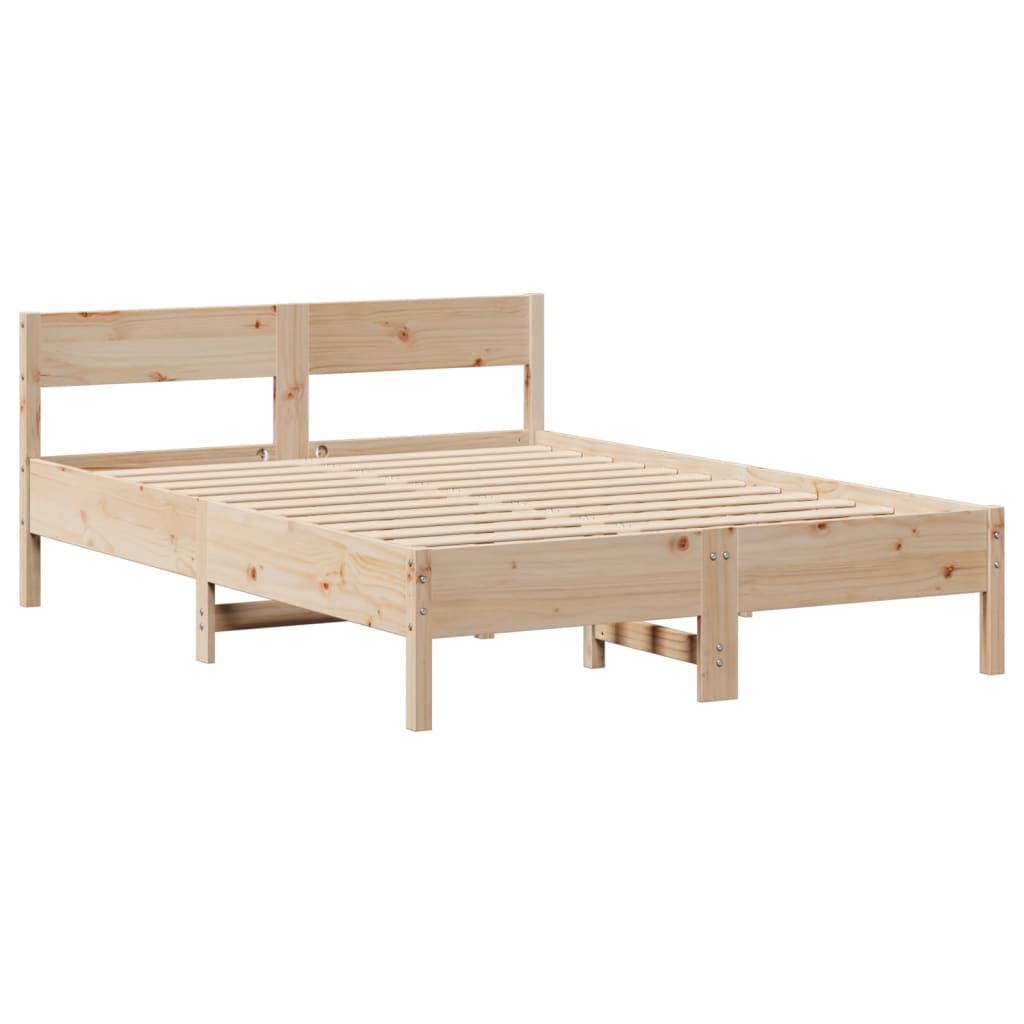 Cadre de lit sans matelas 160x200 cm bois massif de pin