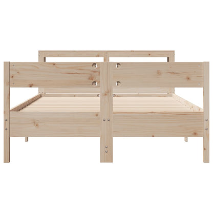 Cadre de lit sans matelas 150x200 cm bois de pin massif