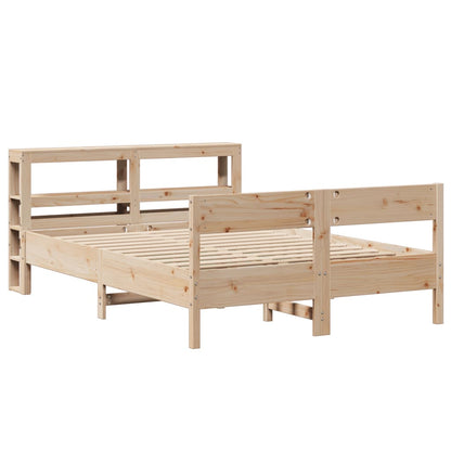 Cadre de lit sans matelas 140x190 cm bois de pin massif