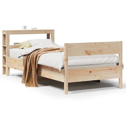 Cadre de lit sans matelas 75x190 cm bois de pin massif