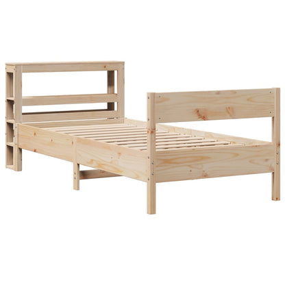 Cadre de lit sans matelas 75x190 cm bois de pin massif