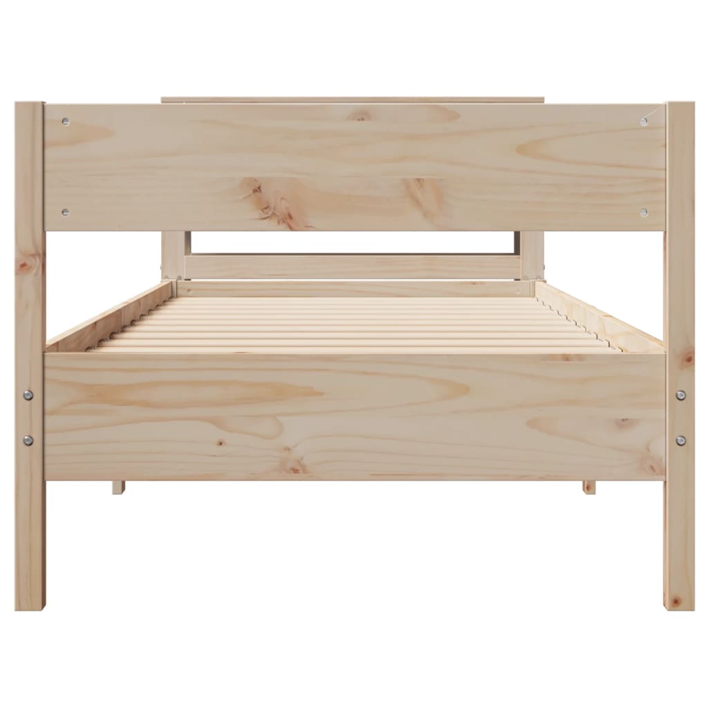 Cadre de lit sans matelas 75x190 cm bois de pin massif