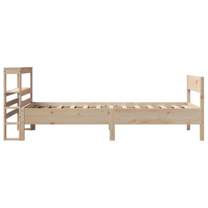 Cadre de lit sans matelas 75x190 cm bois de pin massif