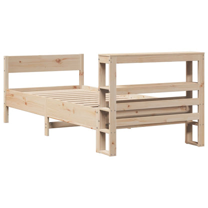 Cadre de lit sans matelas 75x190 cm bois de pin massif