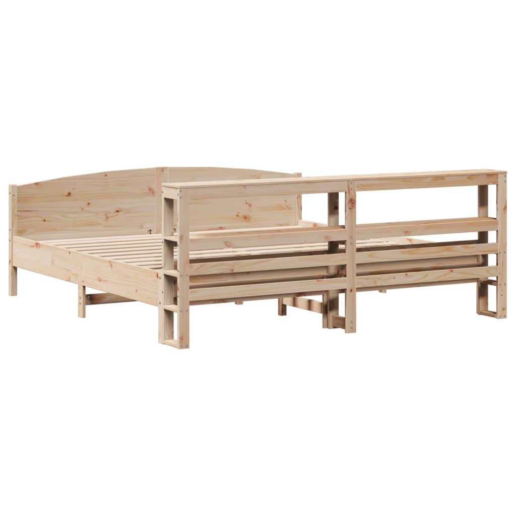 Cadre de lit sans matelas 180x200 cm bois massif de pin