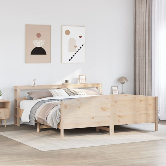 Cadre de lit sans matelas 180x200 cm bois massif de pin