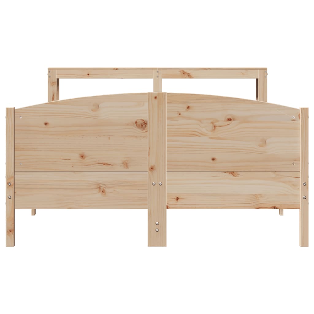 Cadre de lit sans matelas 160x200 cm bois massif de pin