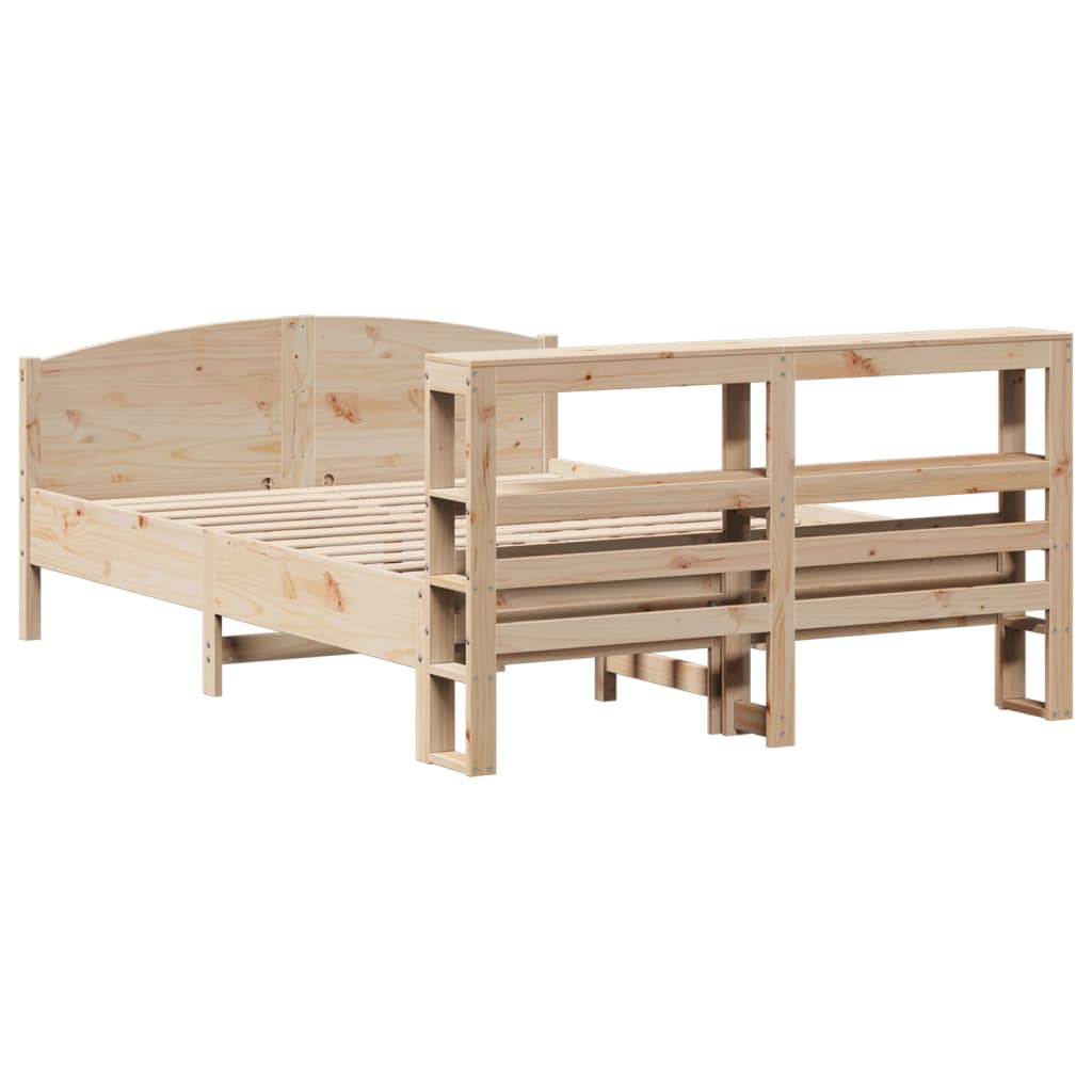 Cadre de lit sans matelas 160x200 cm bois massif de pin