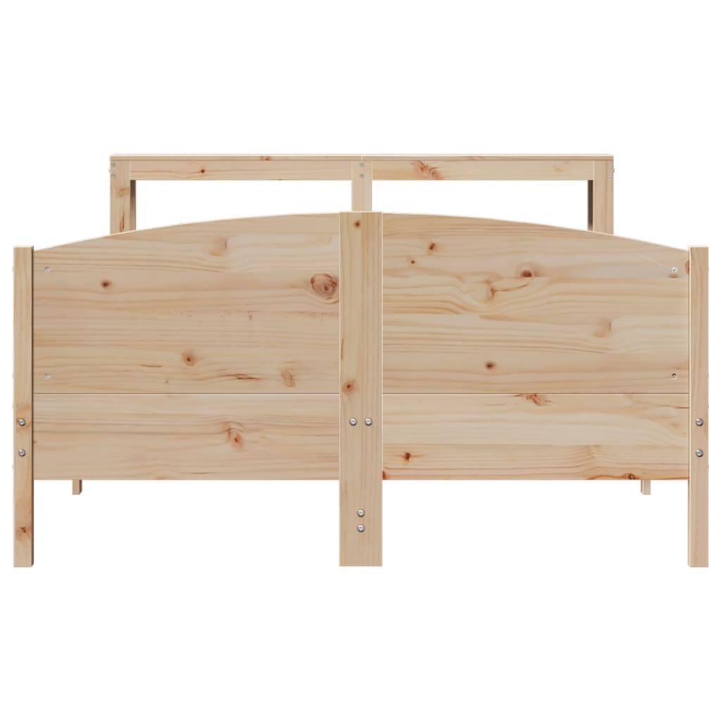 Cadre de lit sans matelas 120x190 cm bois de pin massif