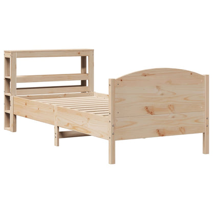 Cadre de lit sans matelas 75x190 cm bois de pin massif