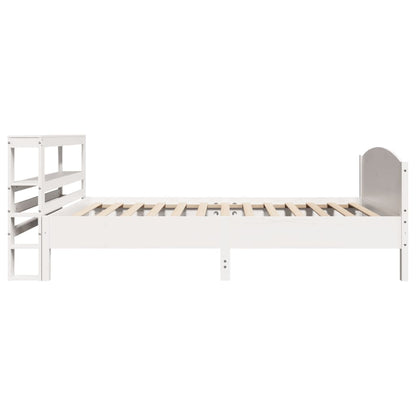 Cadre de lit sans matelas blanc 75x190 cm bois de pin massif