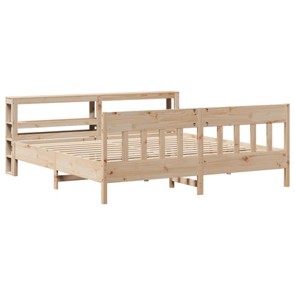 Cadre de lit sans matelas 180x200 cm bois massif de pin