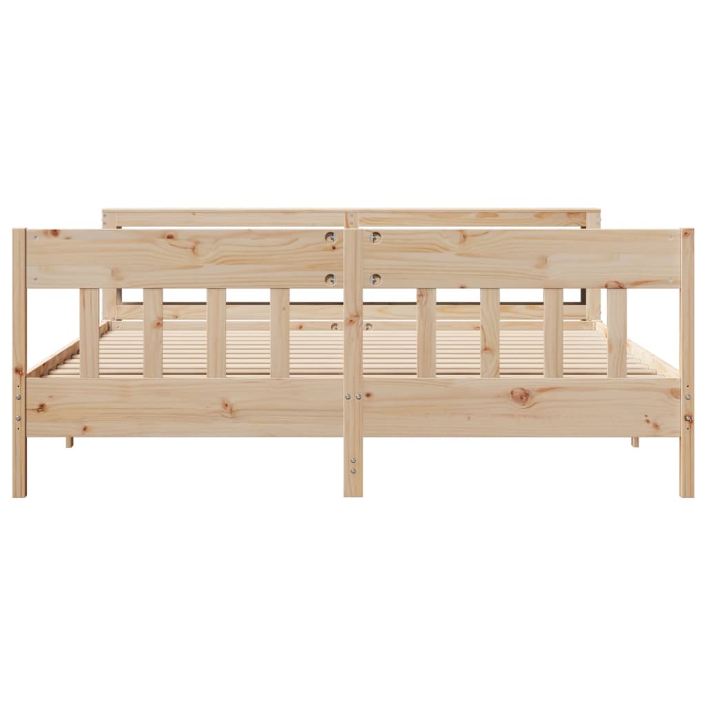 Cadre de lit sans matelas 180x200 cm bois massif de pin