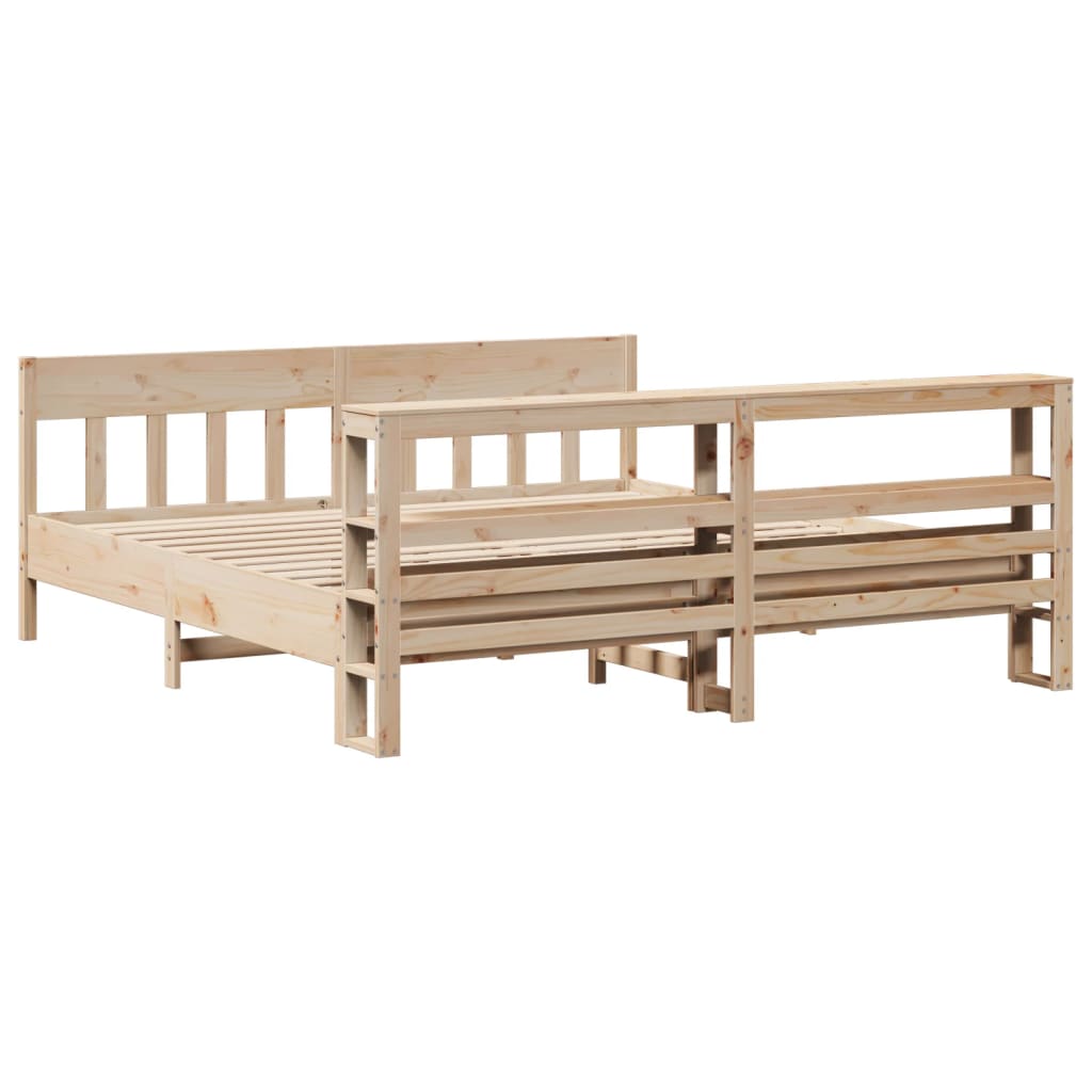 Cadre de lit sans matelas 180x200 cm bois massif de pin