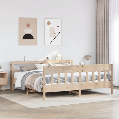 Cadre de lit sans matelas 180x200 cm bois massif de pin