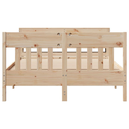 Cadre de lit sans matelas 160x200 cm bois massif de pin