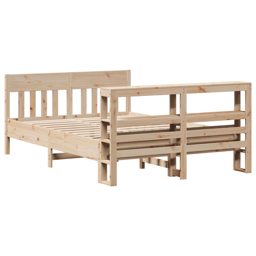 Cadre de lit sans matelas 160x200 cm bois massif de pin