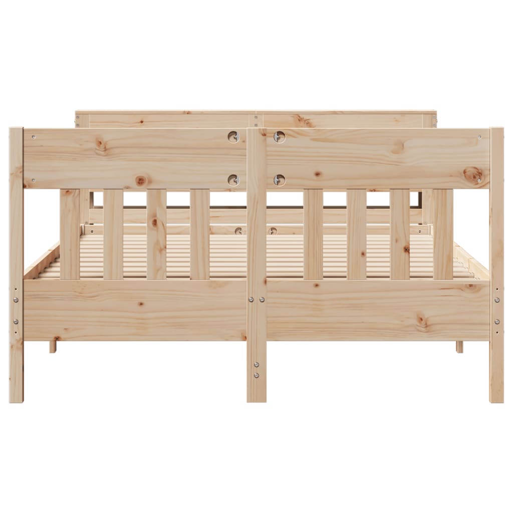 Cadre de lit sans matelas 150x200 cm bois de pin massif