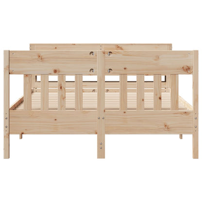 Cadre de lit sans matelas 150x200 cm bois de pin massif