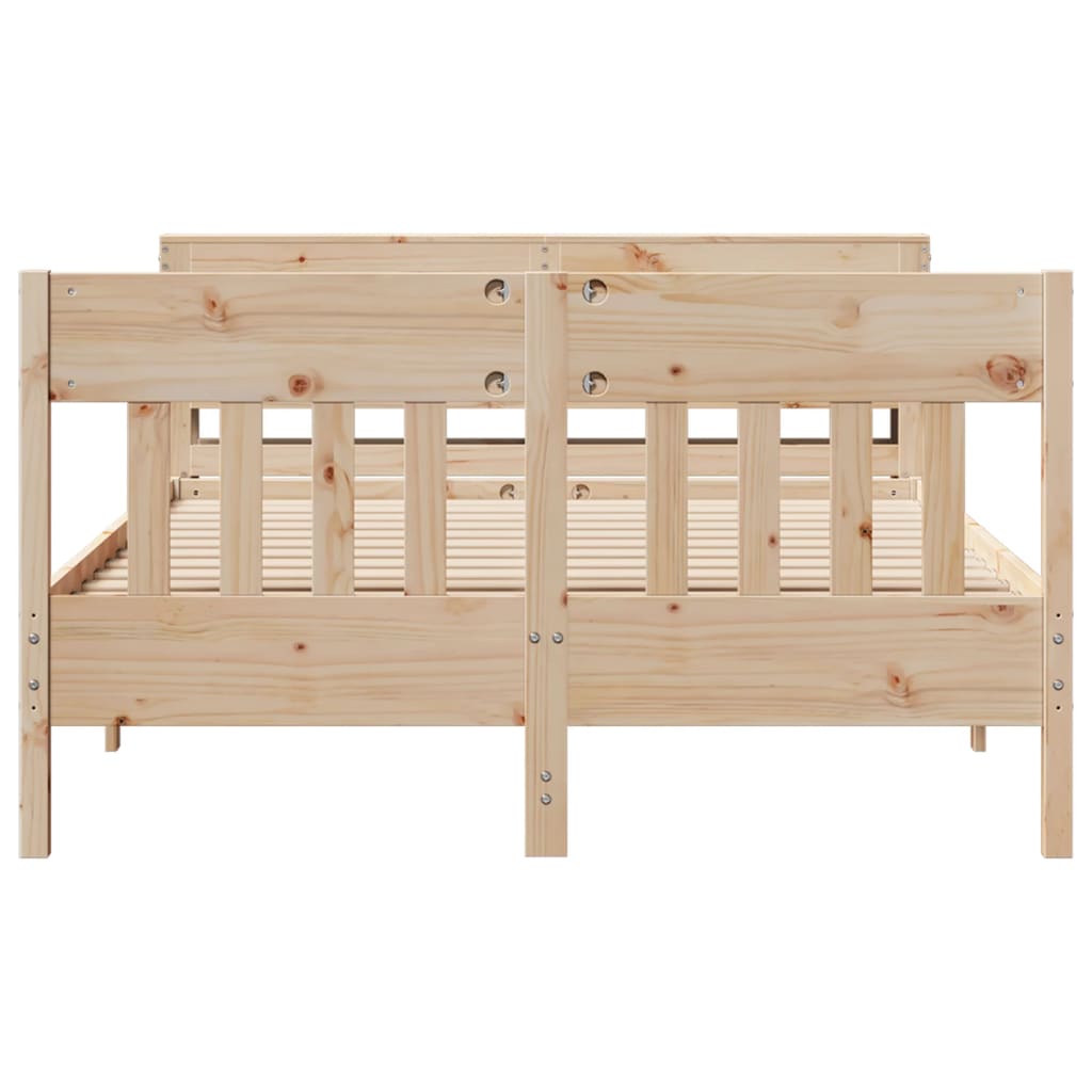 Cadre de lit sans matelas 120x200 cm bois de pin massif