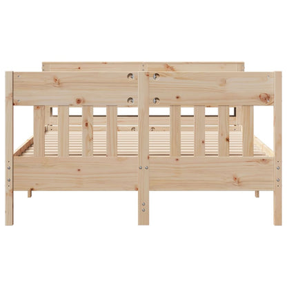 Cadre de lit sans matelas 120x200 cm bois de pin massif