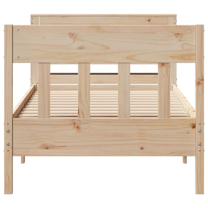 Cadre de lit sans matelas 100x200 cm bois massif de pin