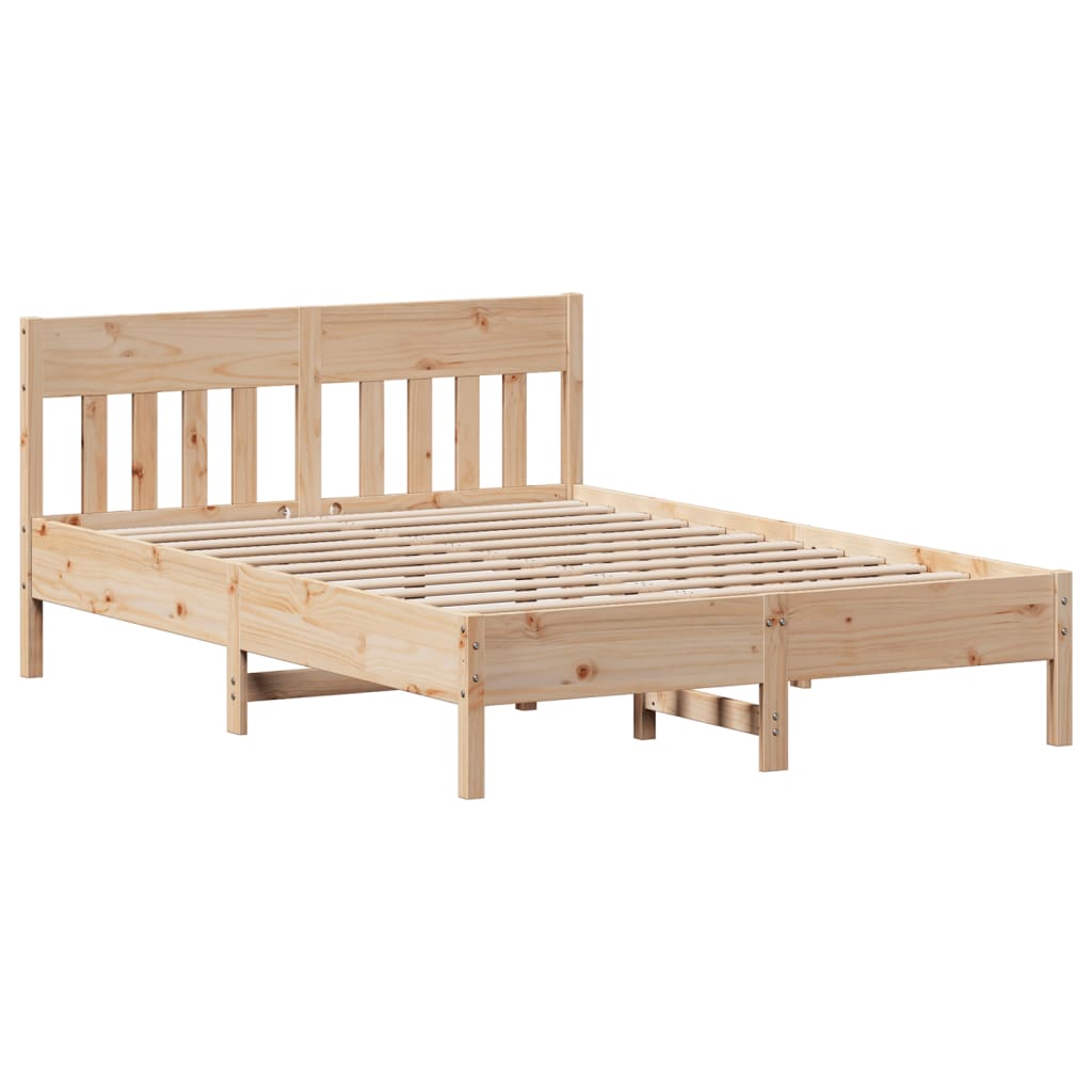 Cadre de lit sans matelas 140x190 cm bois de pin massif