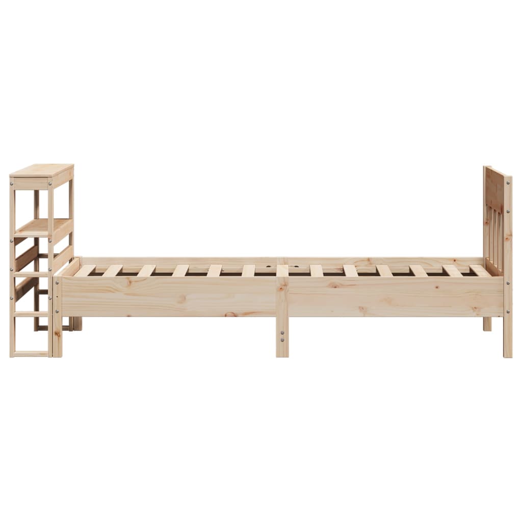 Cadre de lit sans matelas 75x190 cm bois de pin massif