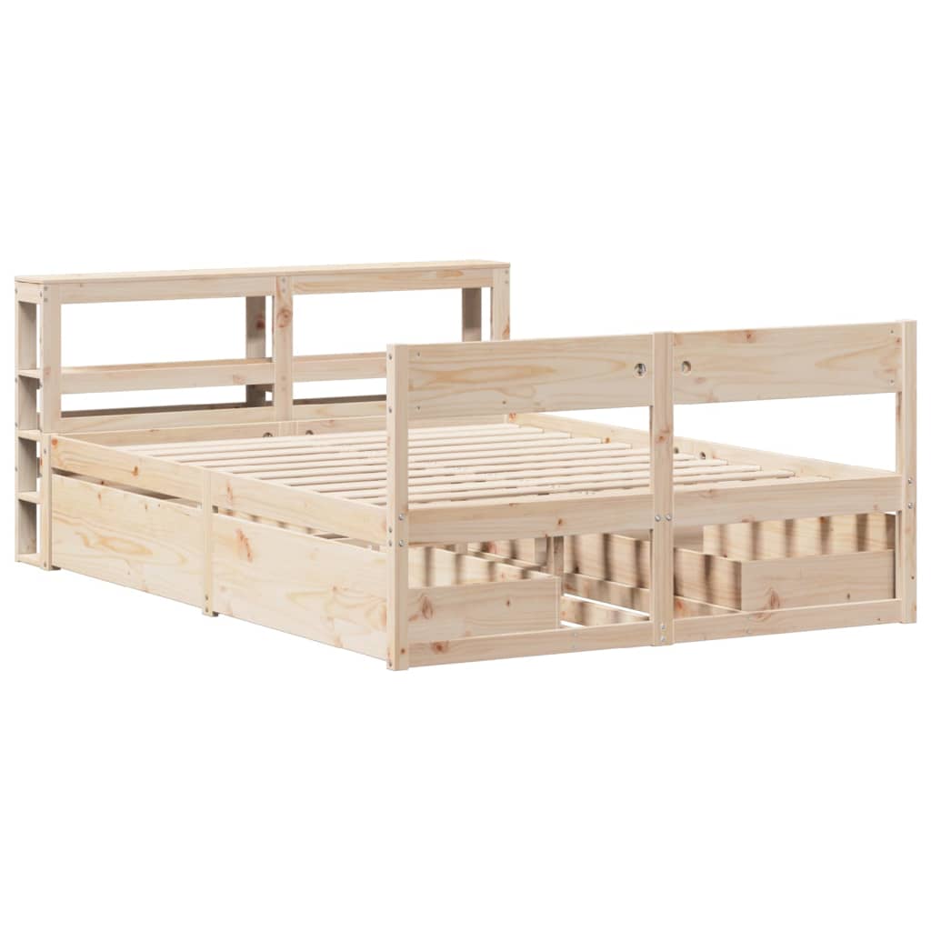 Cadre de lit sans matelas 160x200 cm bois massif de pin