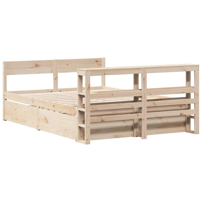 Cadre de lit sans matelas 160x200 cm bois massif de pin