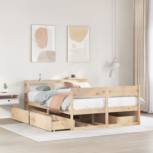 Cadre de lit sans matelas 120x200 cm bois de pin massif