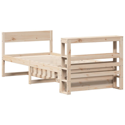 Cadre de lit sans matelas 75x190 cm bois de pin massif