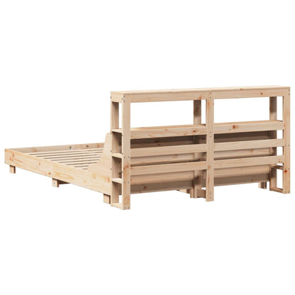 Cadre de lit sans matelas 160x200 cm bois massif de pin