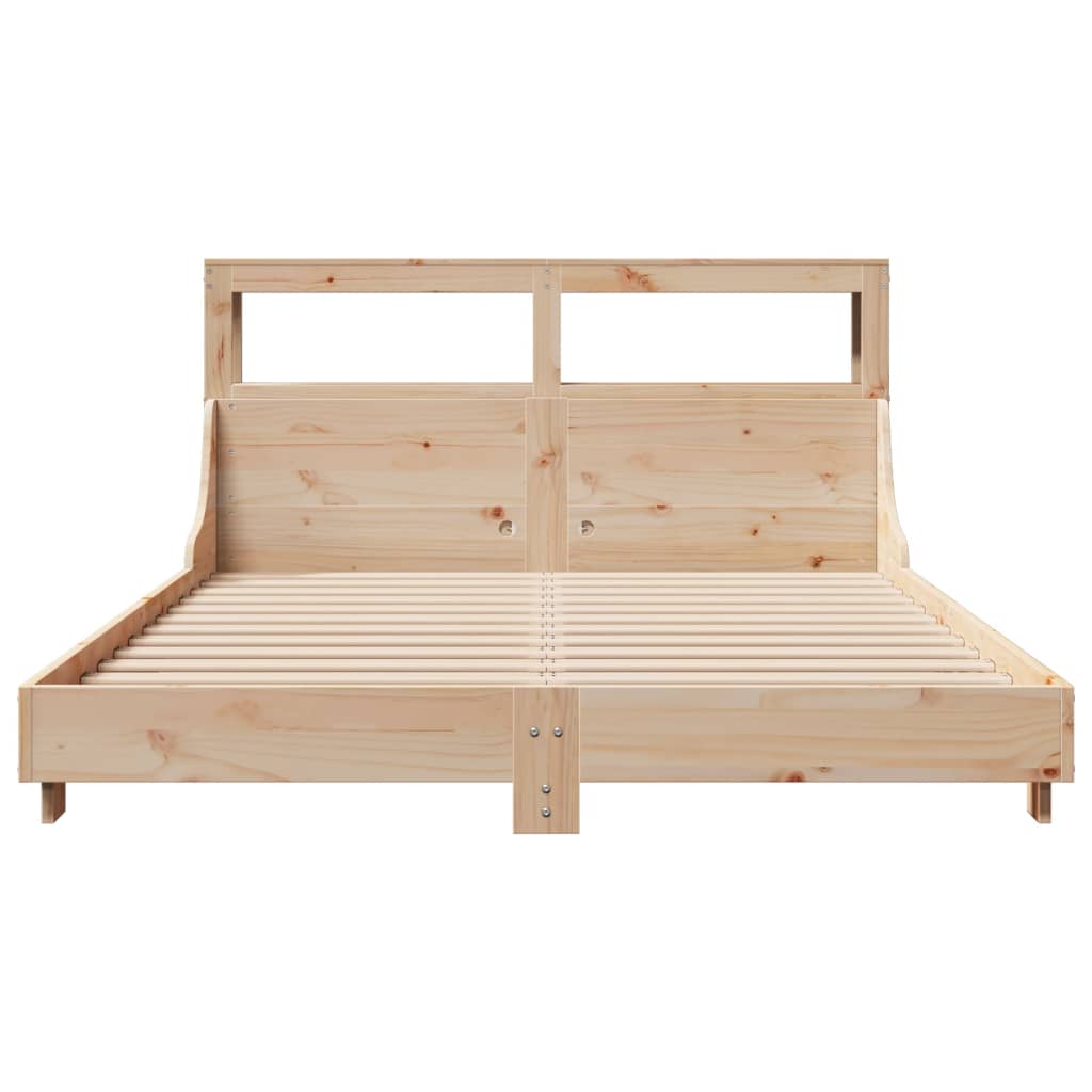 Cadre de lit sans matelas 150x200 cm bois de pin massif