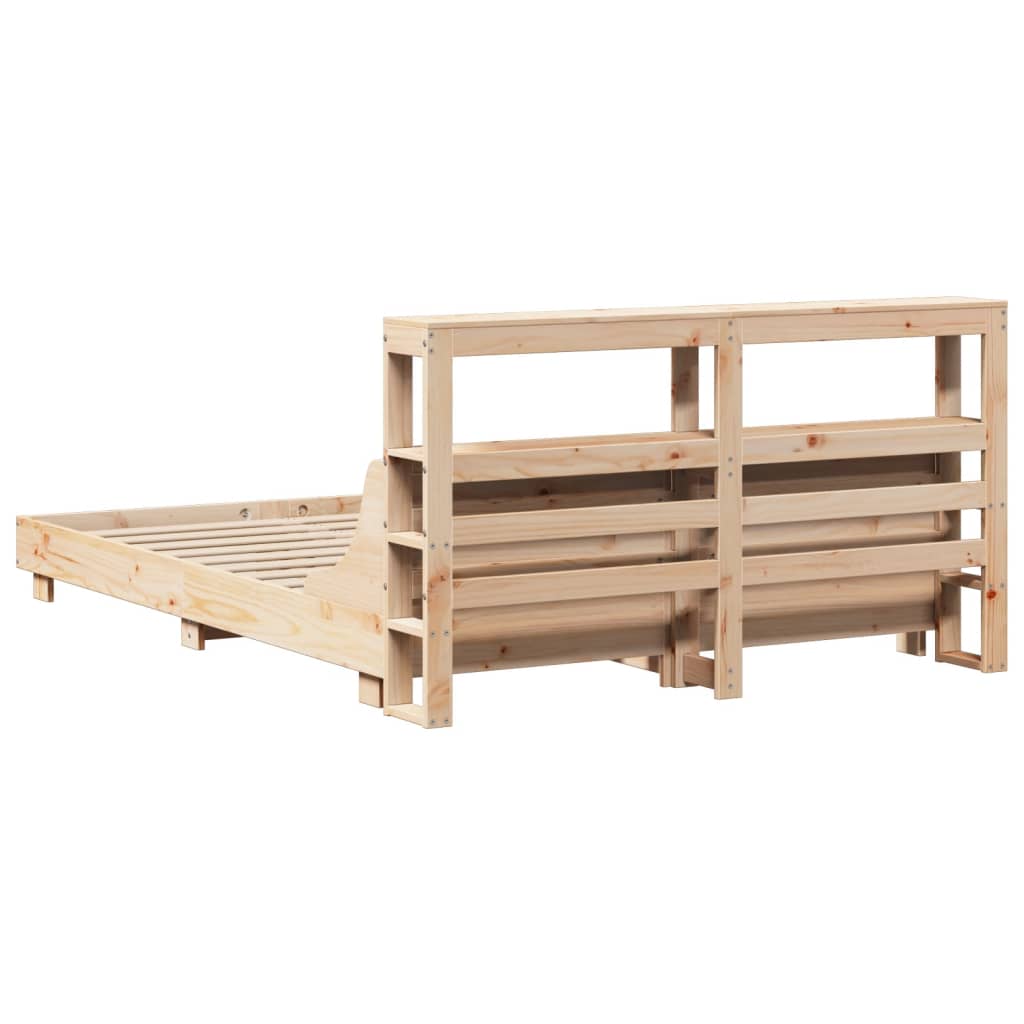 Cadre de lit sans matelas 120x200 cm bois de pin massif