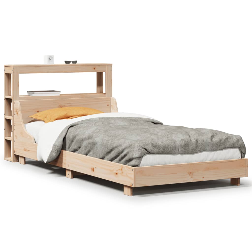 Cadre de lit sans matelas 75x190 cm bois de pin massif