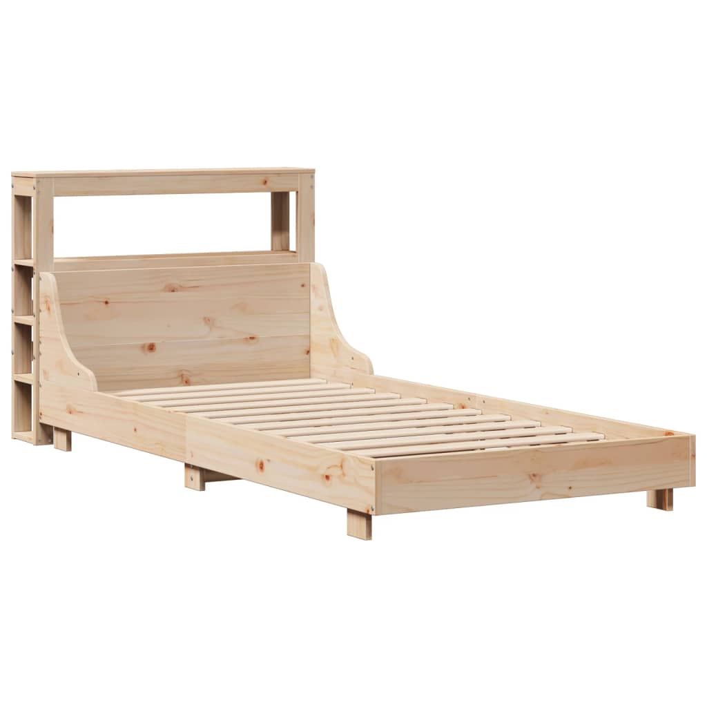 Cadre de lit sans matelas 75x190 cm bois de pin massif