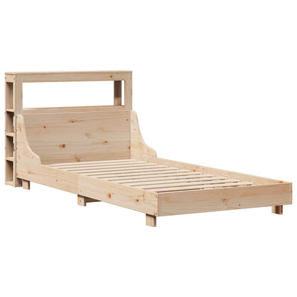 Cadre de lit sans matelas 75x190 cm bois de pin massif