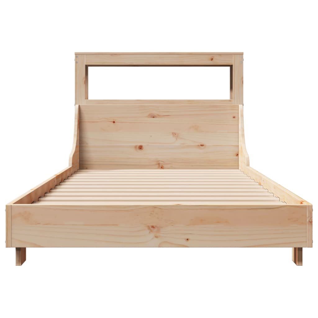 Cadre de lit sans matelas 75x190 cm bois de pin massif