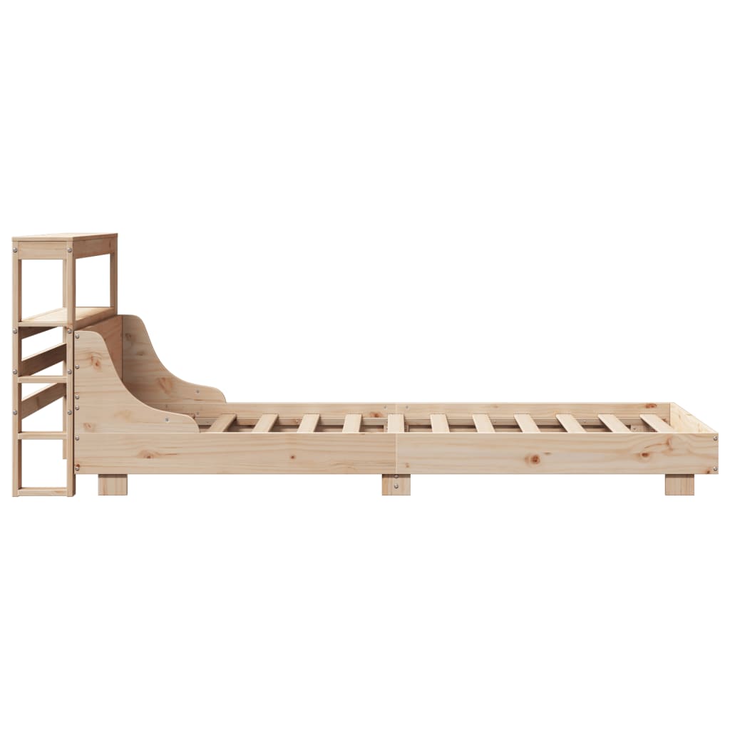 Cadre de lit sans matelas 75x190 cm bois de pin massif