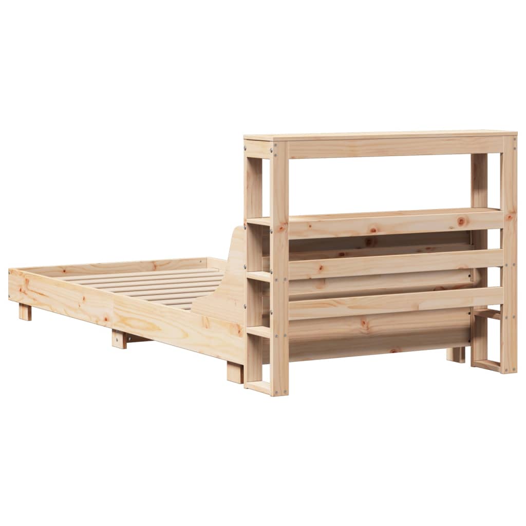 Cadre de lit sans matelas 75x190 cm bois de pin massif