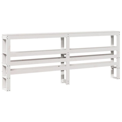 Cadre de lit sans matelas blanc 200x200 cm bois massif de pin