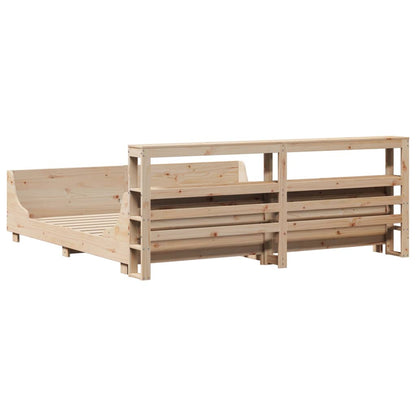 Cadre de lit sans matelas 180x200 cm bois massif de pin