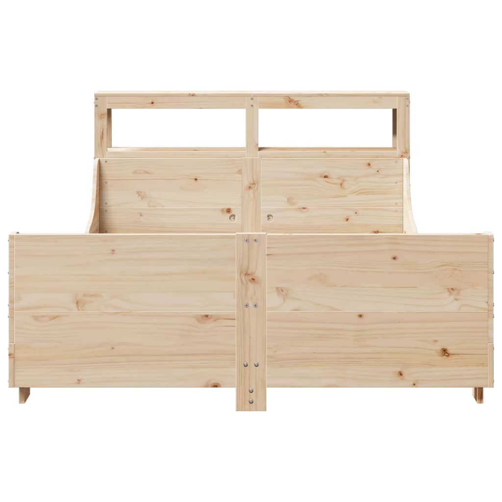 Cadre de lit sans matelas 160x200 cm bois massif de pin