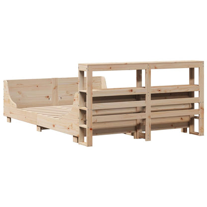 Cadre de lit sans matelas 160x200 cm bois massif de pin