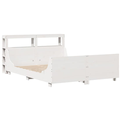 Cadre de lit sans matelas blanc 160x200 cm bois de pin massif