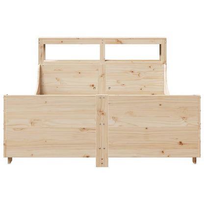 Cadre de lit sans matelas 150x200 cm bois de pin massif